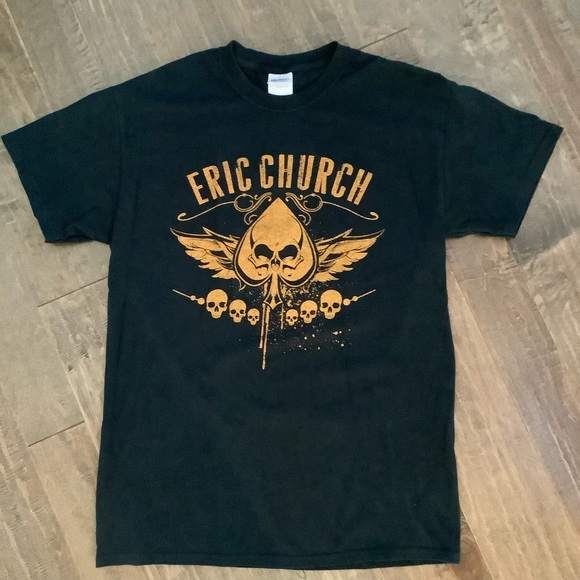 Shirts Eric Church Vintage 212 Blood Sweat And Beers Concert Tee